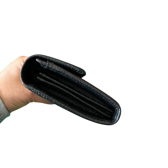 Gucci Interlocking G Long Wallet Black Leather Silver 100% Authentic - Picture 13 of 14